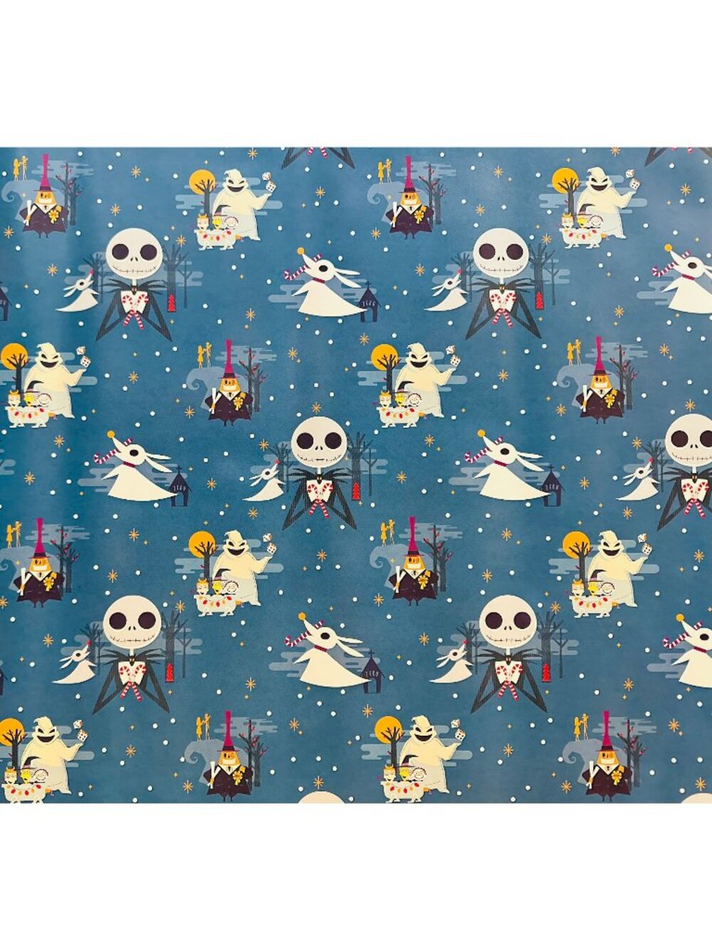 Hallmark Christmas Wrapping Paper Nightmare before Xmas Jack Skellington Blue 70